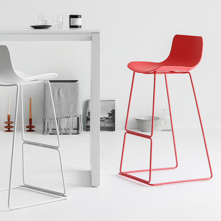 Modern Style Bar-stool Plastic Counter Bar Stool with Metal Legs for Kitchen Clearhalo 'Bar Furniture' 'Bar Stools' 'bar_stools' 'furn' 'furn_bar_stools' 'Furniture' 'furniture_bar_stools' 'Kitchen & Dining Furniture' 4790852