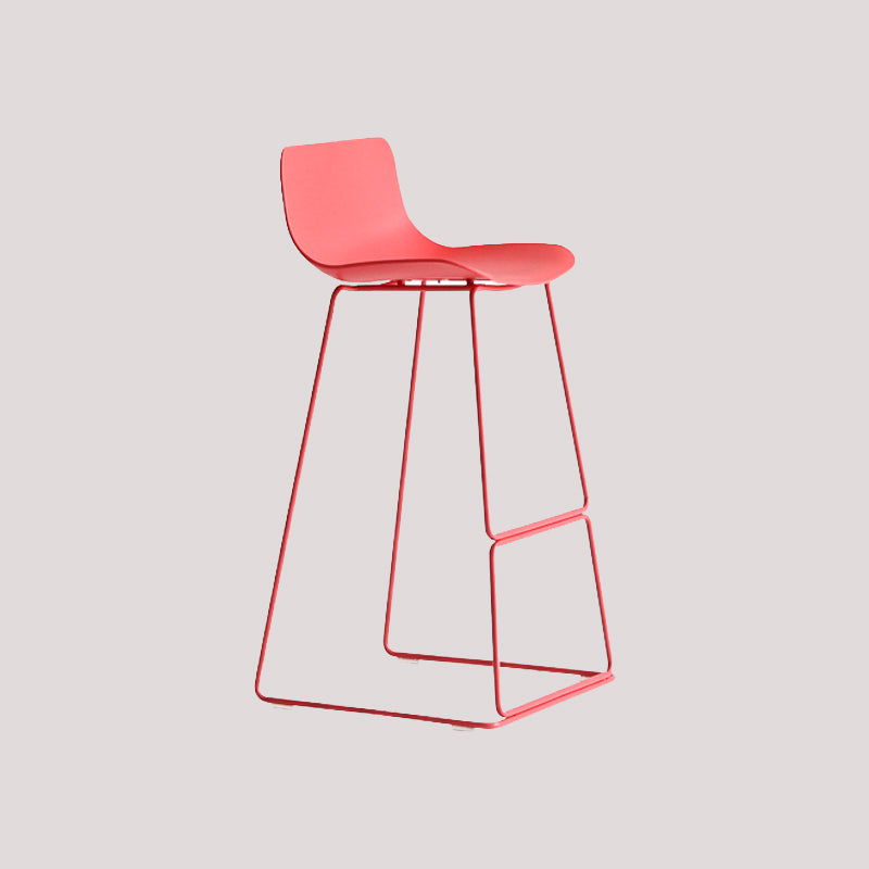 Modern Style Bar-stool Plastic Counter Bar Stool with Metal Legs for Kitchen Clearhalo 'Bar Furniture' 'Bar Stools' 'bar_stools' 'furn' 'furn_bar_stools' 'Furniture' 'furniture_bar_stools' 'Kitchen & Dining Furniture' 4790855