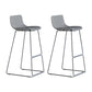 Modern Style Bar-stool Plastic Counter Bar Stool with Metal Legs for Kitchen Grey 2 Piece Set Bar Stool(30"H) Clearhalo 'Bar Furniture' 'Bar Stools' 'bar_stools' 'furn' 'furn_bar_stools' 'Furniture' 'furniture_bar_stools' 'Kitchen & Dining Furniture' 4790861