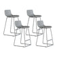 Modern Style Bar-stool Plastic Counter Bar Stool with Metal Legs for Kitchen Grey 4 Piece Set Clearhalo 'Bar Furniture' 'Bar Stools' 'bar_stools' 'furn' 'furn_bar_stools' 'Furniture' 'furniture_bar_stools' 'Kitchen & Dining Furniture' 4790869