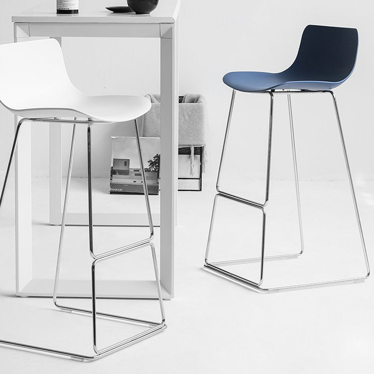 Modern Style Bar-stool Plastic Counter Bar Stool with Metal Legs for Kitchen Clearhalo 'Bar Furniture' 'Bar Stools' 'bar_stools' 'furn' 'furn_bar_stools' 'Furniture' 'furniture_bar_stools' 'Kitchen & Dining Furniture' 4790870