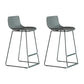Modern Style Bar-stool Plastic Counter Bar Stool with Metal Legs for Kitchen Green 2 Piece Set Counter Stool(26"H) Clearhalo 'Bar Furniture' 'Bar Stools' 'bar_stools' 'furn' 'furn_bar_stools' 'Furniture' 'furniture_bar_stools' 'Kitchen & Dining Furniture' 4790877