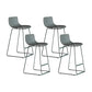 Modern Style Bar-stool Plastic Counter Bar Stool with Metal Legs for Kitchen Green 4 Piece Set Counter Stool(26"H) Clearhalo 'Bar Furniture' 'Bar Stools' 'bar_stools' 'furn' 'furn_bar_stools' 'Furniture' 'furniture_bar_stools' 'Kitchen & Dining Furniture' 4790878