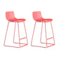 Modern Style Bar-stool Plastic Counter Bar Stool with Metal Legs for Kitchen Red 2 Piece Set Counter Stool(26"H) Clearhalo 'Bar Furniture' 'Bar Stools' 'bar_stools' 'furn' 'furn_bar_stools' 'Furniture' 'furniture_bar_stools' 'Kitchen & Dining Furniture' 4790880