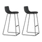 Modern Style Bar-stool Plastic Counter Bar Stool with Metal Legs for Kitchen Black 2 Piece Set Bar Stool(30"H) Clearhalo 'Bar Furniture' 'Bar Stools' 'bar_stools' 'furn' 'furn_bar_stools' 'Furniture' 'furniture_bar_stools' 'Kitchen & Dining Furniture' 4790883