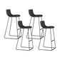 Modern Style Bar-stool Plastic Counter Bar Stool with Metal Legs for Kitchen Black 4 Piece Set Bar Stool(30"H) Clearhalo 'Bar Furniture' 'Bar Stools' 'bar_stools' 'furn' 'furn_bar_stools' 'Furniture' 'furniture_bar_stools' 'Kitchen & Dining Furniture' 4790884