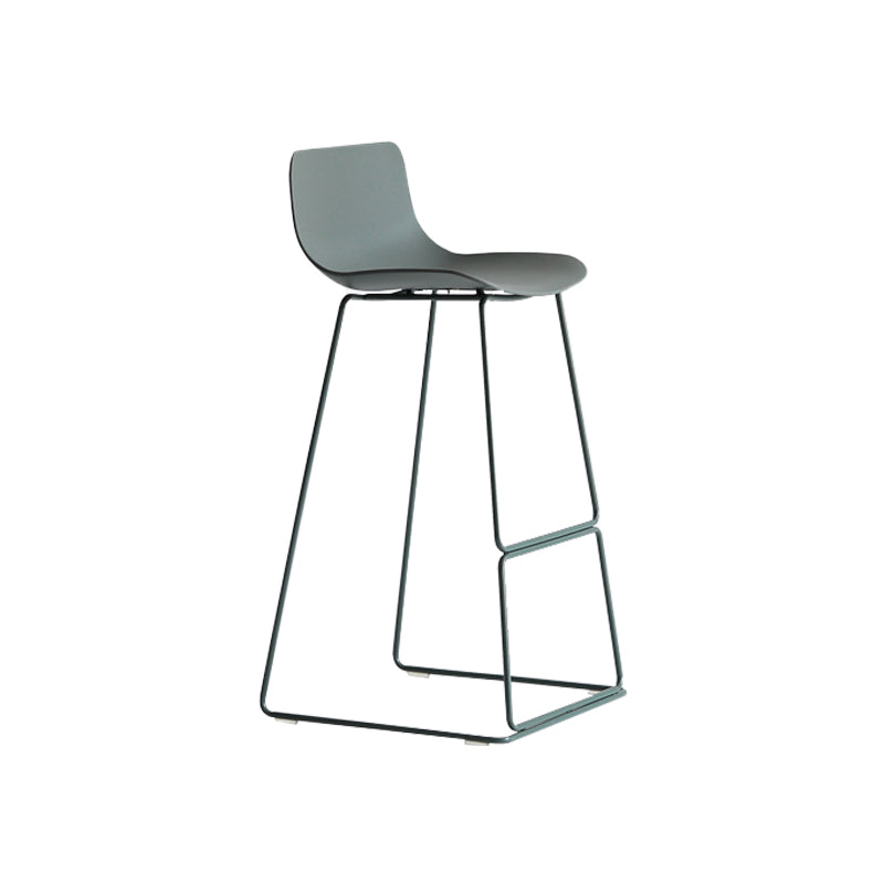 Modern Style Bar-stool Plastic Counter Bar Stool with Metal Legs for Kitchen Green 1 Piece Bar Stool(30"H) Clearhalo 'Bar Furniture' 'Bar Stools' 'bar_stools' 'furn' 'furn_bar_stools' 'Furniture' 'furniture_bar_stools' 'Kitchen & Dining Furniture' 4790888