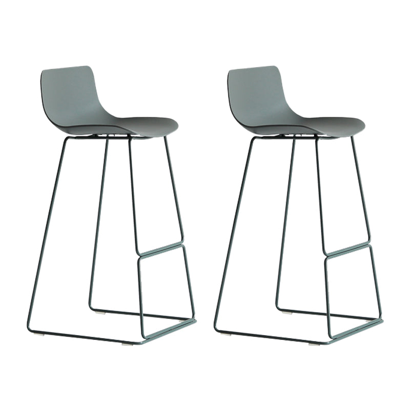 Modern Style Bar-stool Plastic Counter Bar Stool with Metal Legs for Kitchen Green 2 Piece Set Bar Stool(30"H) Clearhalo 'Bar Furniture' 'Bar Stools' 'bar_stools' 'furn' 'furn_bar_stools' 'Furniture' 'furniture_bar_stools' 'Kitchen & Dining Furniture' 4790889