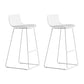 Modern Style Bar-stool Plastic Counter Bar Stool with Metal Legs for Kitchen White 2 Piece Set Bar Stool(30"H) Clearhalo 'Bar Furniture' 'Bar Stools' 'bar_stools' 'furn' 'furn_bar_stools' 'Furniture' 'furniture_bar_stools' 'Kitchen & Dining Furniture' 4790892
