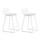 Modern Style Bar-stool Plastic Counter Bar Stool with Metal Legs for Kitchen White 2 Piece Set Counter Stool(26"H) Clearhalo 'Bar Furniture' 'Bar Stools' 'bar_stools' 'furn' 'furn_bar_stools' 'Furniture' 'furniture_bar_stools' 'Kitchen & Dining Furniture' 4790895