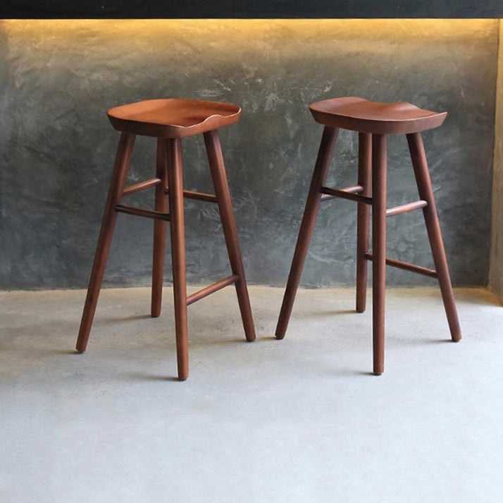 Contemporary Rectangle Bar and Counter Stool Wood Stool with 4 Legs Clearhalo 'Bar Furniture' 'Bar Stools' 'bar_stools' 'furn' 'furn_bar_stools' 'Furniture' 'furniture_bar_stools' 'Kitchen & Dining Furniture' 4790914