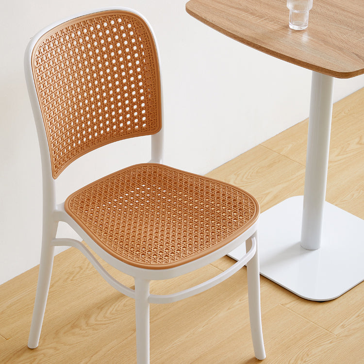 Contemporary Square Bar and Counter Stool Rattan Stool with 4 Legs Clearhalo 'Bar Furniture' 'Bar Stools' 'bar_stools' 'Furniture' 'furniture_bar_stools' 'Kitchen & Dining Furniture' 4790926