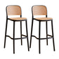 Contemporary Square Bar and Counter Stool Rattan Stool with 4 Legs Black Set of 2 Bar Stool(30"H) Clearhalo 'Bar Furniture' 'Bar Stools' 'bar_stools' 'Furniture' 'furniture_bar_stools' 'Kitchen & Dining Furniture' 4790928