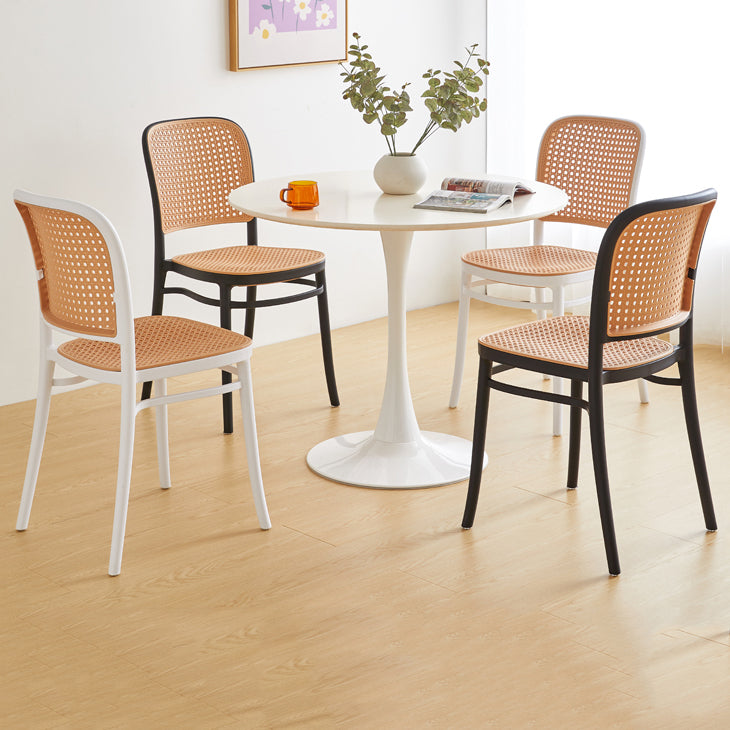 Contemporary Square Bar and Counter Stool Rattan Stool with 4 Legs Clearhalo 'Bar Furniture' 'Bar Stools' 'bar_stools' 'Furniture' 'furniture_bar_stools' 'Kitchen & Dining Furniture' 4790938