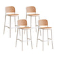 Contemporary Square Bar and Counter Stool Rattan Stool with 4 Legs White Set of 4 Bar Stool(30"H) Clearhalo 'Bar Furniture' 'Bar Stools' 'bar_stools' 'Furniture' 'furniture_bar_stools' 'Kitchen & Dining Furniture' 4790940