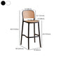 Contemporary Square Bar and Counter Stool Rattan Stool with 4 Legs Clearhalo 'Bar Furniture' 'Bar Stools' 'bar_stools' 'Furniture' 'furniture_bar_stools' 'Kitchen & Dining Furniture' 4790942