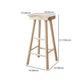 Contemporary Bar and Counter Stool Natural Finish Stool with 4 Wood Legs Clearhalo 'Bar Furniture' 'Bar Stools' 'bar_stools' 'furn' 'furn_bar_stools' 'Furniture' 'furniture_bar_stools' 'Kitchen & Dining Furniture' 4790950