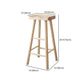 Contemporary Bar and Counter Stool Natural Finish Stool with 4 Wood Legs Clearhalo 'Bar Furniture' 'Bar Stools' 'bar_stools' 'furn' 'furn_bar_stools' 'Furniture' 'furniture_bar_stools' 'Kitchen & Dining Furniture' 4790952