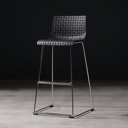 Industrial Bar-stool Plastic Counter Bar Stool for Kitchen Bar with Metal Legs Black 1 Piece Clearhalo 'Bar Furniture' 'Bar Stools' 'bar_stools' 'furn' 'furn_bar_stools' 'Furniture' 'furniture_bar_stools' 'Kitchen & Dining Furniture' 4790954