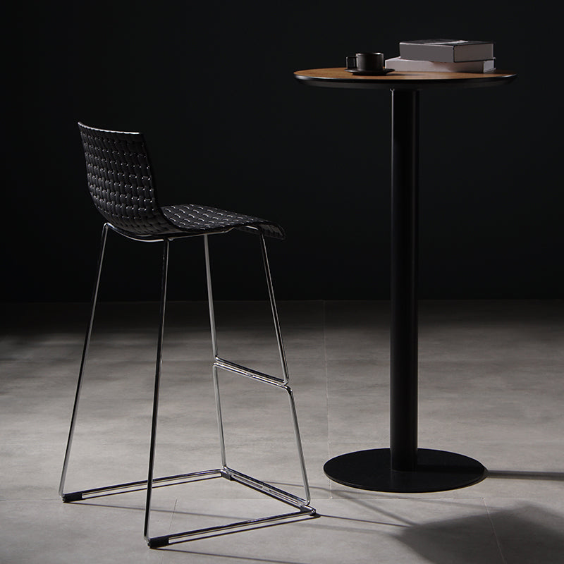 Industrial Bar-stool Plastic Counter Bar Stool for Kitchen Bar with Metal Legs Clearhalo 'Bar Furniture' 'Bar Stools' 'bar_stools' 'furn' 'furn_bar_stools' 'Furniture' 'furniture_bar_stools' 'Kitchen & Dining Furniture' 4790957