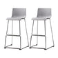 Industrial Bar-stool Plastic Counter Bar Stool for Kitchen Bar with Metal Legs Grey 2 Piece Set Clearhalo 'Bar Furniture' 'Bar Stools' 'bar_stools' 'furn' 'furn_bar_stools' 'Furniture' 'furniture_bar_stools' 'Kitchen & Dining Furniture' 4790962
