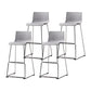 Industrial Bar-stool Plastic Counter Bar Stool for Kitchen Bar with Metal Legs Grey 4 Piece Set Clearhalo 'Bar Furniture' 'Bar Stools' 'bar_stools' 'furn' 'furn_bar_stools' 'Furniture' 'furniture_bar_stools' 'Kitchen & Dining Furniture' 4790964