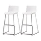 Industrial Bar-stool Plastic Counter Bar Stool for Kitchen Bar with Metal Legs White 2 Piece Set Clearhalo 'Bar Furniture' 'Bar Stools' 'bar_stools' 'furn' 'furn_bar_stools' 'Furniture' 'furniture_bar_stools' 'Kitchen & Dining Furniture' 4790967