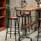 Industrial Bar and Counter Stool Brown Stool with Black Base Clearhalo 'Bar Furniture' 'Bar Stools' 'bar_stools' 'furn' 'furn_bar_stools' 'Furniture' 'furniture_bar_stools' 'Kitchen & Dining Furniture' 4790983