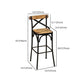 Industrial Bar and Counter Stool Brown Stool with Black Base Clearhalo 'Bar Furniture' 'Bar Stools' 'bar_stools' 'furn' 'furn_bar_stools' 'Furniture' 'furniture_bar_stools' 'Kitchen & Dining Furniture' 4790985