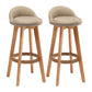 Scandinavian Wood Kitchen Dining Room Armless Stool Low Back Bar Stool Beige Set of 2 Clearhalo 'Bar Furniture' 'Bar Stools' 'bar_stools' 'Furniture' 'furniture_bar_stools' 'Kitchen & Dining Furniture' 4790990