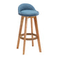 Scandinavian Wood Kitchen Dining Room Armless Stool Low Back Bar Stool Blue 1 Piece Clearhalo 'Bar Furniture' 'Bar Stools' 'bar_stools' 'Furniture' 'furniture_bar_stools' 'Kitchen & Dining Furniture' 4790994