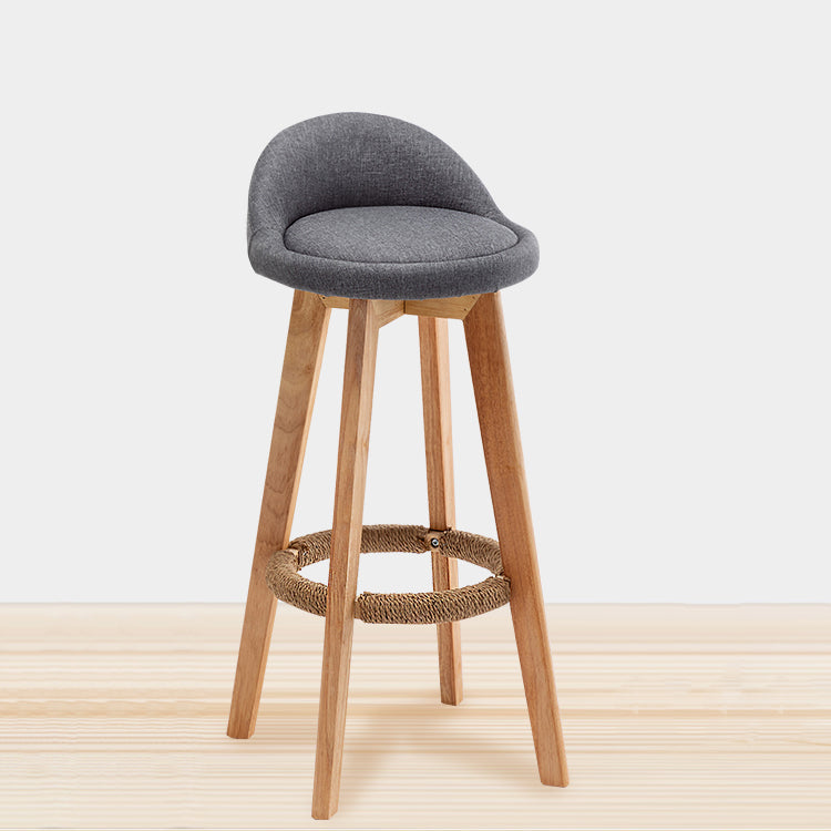 Scandinavian Wood Kitchen Dining Room Armless Stool Low Back Bar Stool Clearhalo 'Bar Furniture' 'Bar Stools' 'bar_stools' 'Furniture' 'furniture_bar_stools' 'Kitchen & Dining Furniture' 4790995