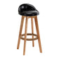 Scandinavian Wood Kitchen Dining Room Armless Stool Low Back Bar Stool Black 1 Piece Clearhalo 'Bar Furniture' 'Bar Stools' 'bar_stools' 'Furniture' 'furniture_bar_stools' 'Kitchen & Dining Furniture' 4791001