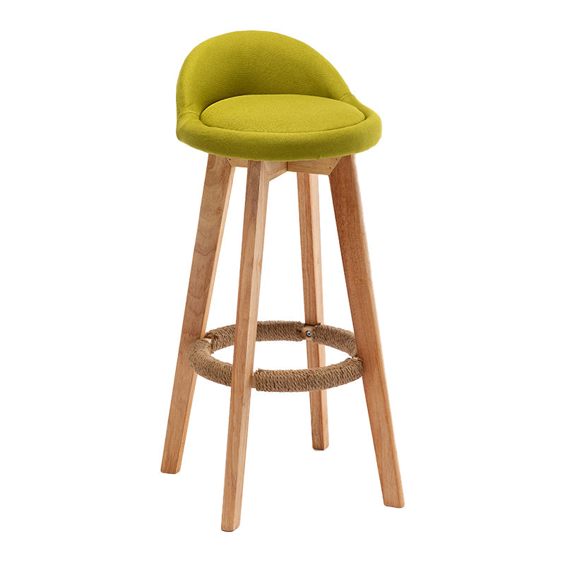Scandinavian Wood Kitchen Dining Room Armless Stool Low Back Bar Stool Lake Green 1 Piece Clearhalo 'Bar Furniture' 'Bar Stools' 'bar_stools' 'Furniture' 'furniture_bar_stools' 'Kitchen & Dining Furniture' 4791012