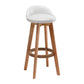 Scandinavian Wood Kitchen Dining Room Armless Stool Low Back Bar Stool White 1 Piece Clearhalo 'Bar Furniture' 'Bar Stools' 'bar_stools' 'Furniture' 'furniture_bar_stools' 'Kitchen & Dining Furniture' 4791027