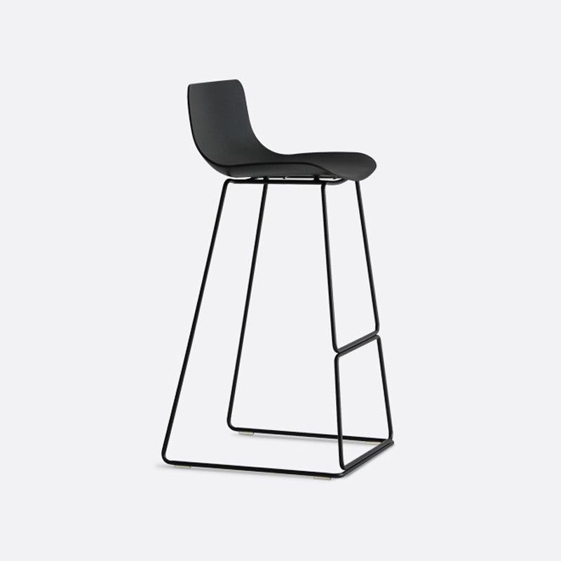 Nordic Bar-stool Plastic Counter Bar Stool for Kitchen Bar with Metal Legs Clearhalo 'Bar Furniture' 'Bar Stools' 'bar_stools' 'furn' 'furn_bar_stools' 'Furniture' 'furniture_bar_stools' 'Kitchen & Dining Furniture' 4791043