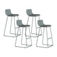 Nordic Bar-stool Plastic Counter Bar Stool for Kitchen Bar with Metal Legs Green 4 Piece Set Bar Stool(30"H) Clearhalo 'Bar Furniture' 'Bar Stools' 'bar_stools' 'furn' 'furn_bar_stools' 'Furniture' 'furniture_bar_stools' 'Kitchen & Dining Furniture' 4791077