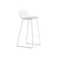 Nordic Bar-stool Plastic Counter Bar Stool for Kitchen Bar with Metal Legs White 1 Piece Bar Stool(30"H) Clearhalo 'Bar Furniture' 'Bar Stools' 'bar_stools' 'furn' 'furn_bar_stools' 'Furniture' 'furniture_bar_stools' 'Kitchen & Dining Furniture' 4791078