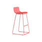 Nordic Bar-stool Plastic Counter Bar Stool for Kitchen Bar with Metal Legs Red 1 Piece Bar Stool(30"H) Clearhalo 'Bar Furniture' 'Bar Stools' 'bar_stools' 'furn' 'furn_bar_stools' 'Furniture' 'furniture_bar_stools' 'Kitchen & Dining Furniture' 4791084