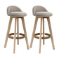 27.56" Wood Scandinavian Kitchen Dining Room Armless Stool Low Back Bar Stool Khaki 2 Piece Set Clearhalo 'Bar Furniture' 'Bar Stools' 'bar_stools' 'furn' 'furn_bar_stools' 'Furniture' 'furniture_bar_stools' 'Kitchen & Dining Furniture' 4791099