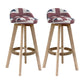 27.56" Wood Scandinavian Kitchen Dining Room Armless Stool Low Back Bar Stool Beige 2 Piece Set Clearhalo 'Bar Furniture' 'Bar Stools' 'bar_stools' 'furn' 'furn_bar_stools' 'Furniture' 'furniture_bar_stools' 'Kitchen & Dining Furniture' 4791106