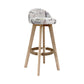 27.56" Wood Scandinavian Kitchen Dining Room Armless Stool Low Back Bar Stool Floral 1 Piece Clearhalo 'Bar Furniture' 'Bar Stools' 'bar_stools' 'furn' 'furn_bar_stools' 'Furniture' 'furniture_bar_stools' 'Kitchen & Dining Furniture' 4791108
