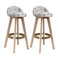 27.56" Wood Scandinavian Kitchen Dining Room Armless Stool Low Back Bar Stool Floral 2 Piece Set Clearhalo 'Bar Furniture' 'Bar Stools' 'bar_stools' 'furn' 'furn_bar_stools' 'Furniture' 'furniture_bar_stools' 'Kitchen & Dining Furniture' 4791109