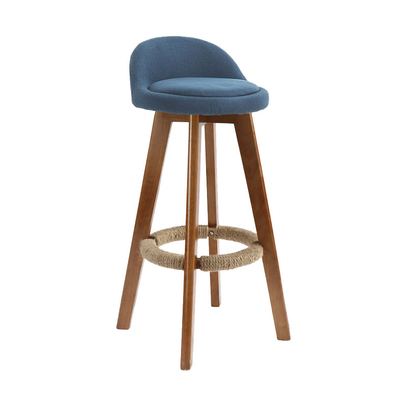 27.56" Wood Scandinavian Kitchen Dining Room Armless Stool Low Back Bar Stool Blue 1 Piece Clearhalo 'Bar Furniture' 'Bar Stools' 'bar_stools' 'furn' 'furn_bar_stools' 'Furniture' 'furniture_bar_stools' 'Kitchen & Dining Furniture' 4791114