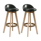 27.56" Wood Scandinavian Kitchen Dining Room Armless Stool Low Back Bar Stool Blackish Green 2 Piece Set Clearhalo 'Bar Furniture' 'Bar Stools' 'bar_stools' 'furn' 'furn_bar_stools' 'Furniture' 'furniture_bar_stools' 'Kitchen & Dining Furniture' 4791118