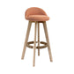 27.56" Wood Scandinavian Kitchen Dining Room Armless Stool Low Back Bar Stool Orange 1 Piece Clearhalo 'Bar Furniture' 'Bar Stools' 'bar_stools' 'furn' 'furn_bar_stools' 'Furniture' 'furniture_bar_stools' 'Kitchen & Dining Furniture' 4791120