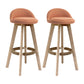 27.56" Wood Scandinavian Kitchen Dining Room Armless Stool Low Back Bar Stool Orange 2 Piece Set Clearhalo 'Bar Furniture' 'Bar Stools' 'bar_stools' 'furn' 'furn_bar_stools' 'Furniture' 'furniture_bar_stools' 'Kitchen & Dining Furniture' 4791121