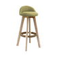 27.56" Wood Scandinavian Kitchen Dining Room Armless Stool Low Back Bar Stool Green 1 Piece Clearhalo 'Bar Furniture' 'Bar Stools' 'bar_stools' 'furn' 'furn_bar_stools' 'Furniture' 'furniture_bar_stools' 'Kitchen & Dining Furniture' 4791123