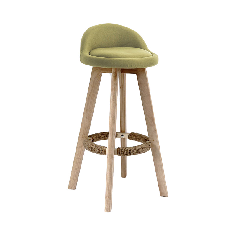 27.56" Wood Scandinavian Kitchen Dining Room Armless Stool Low Back Bar Stool Green 1 Piece Clearhalo 'Bar Furniture' 'Bar Stools' 'bar_stools' 'furn' 'furn_bar_stools' 'Furniture' 'furniture_bar_stools' 'Kitchen & Dining Furniture' 4791123