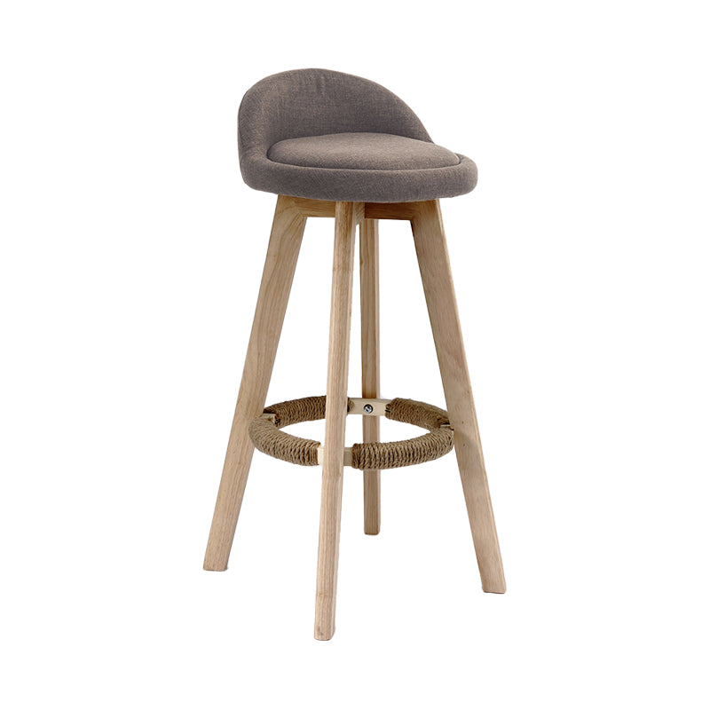 27.56" Wood Scandinavian Kitchen Dining Room Armless Stool Low Back Bar Stool Brown 1 Piece Clearhalo 'Bar Furniture' 'Bar Stools' 'bar_stools' 'furn' 'furn_bar_stools' 'Furniture' 'furniture_bar_stools' 'Kitchen & Dining Furniture' 4791126